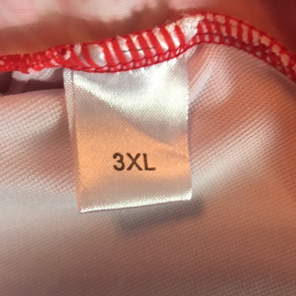 Plus Size Red/White Retro Print Fashion Pin Up Swimsuit Set Size 3XL NWOT - Picture 4 of 7